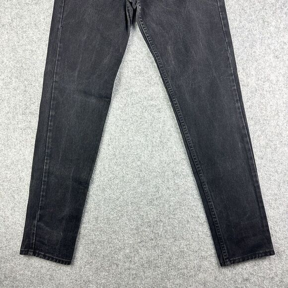 VTG Guess Jeans Womens 28 Long Faded Black Gray Tapered Logo USA Made Y2K 90s - Picture 14 of 16